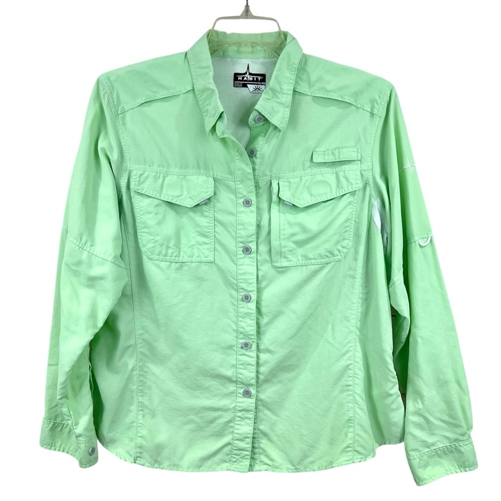 Habit 40+ Solar Factor UV UPF Fishing Hiking Outdoor Long Sleeve Vented Shirt